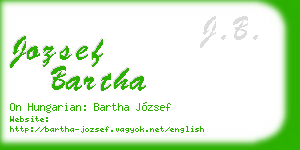 jozsef bartha business card