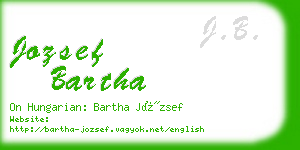 jozsef bartha business card